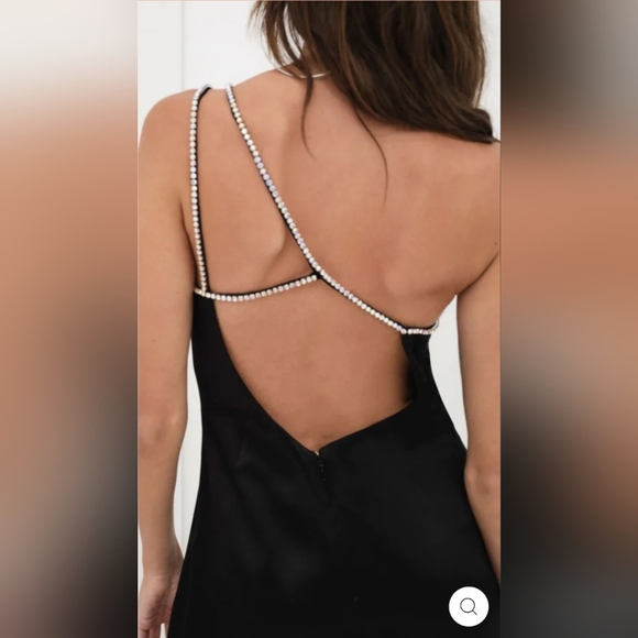 For Love and Lemons Elora Midi Black Dress Size Small - Picture 3 of 4